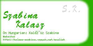 szabina kalasz business card